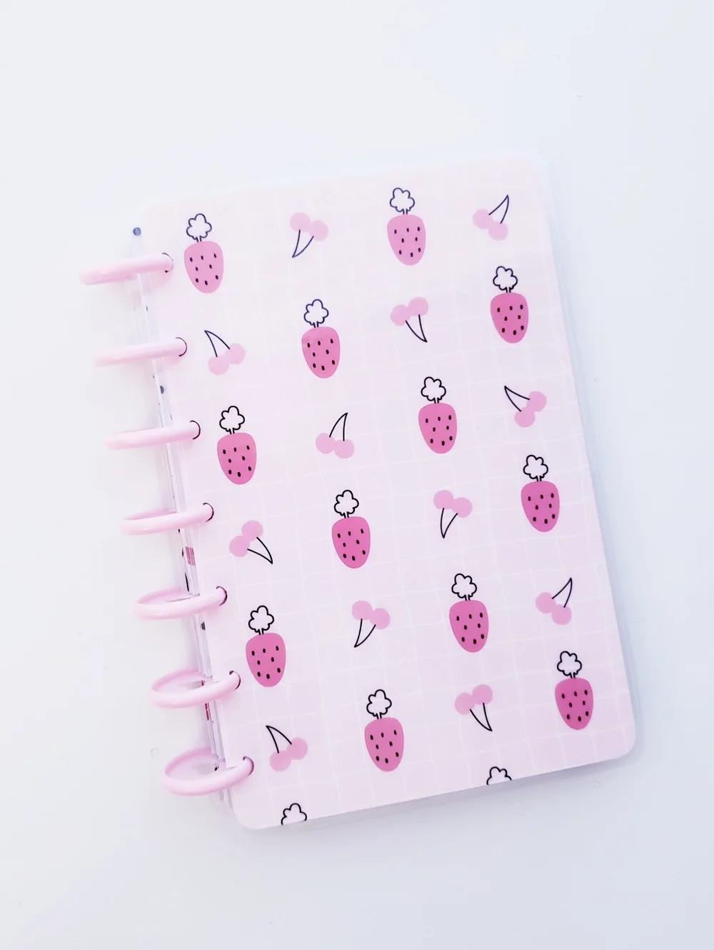 Strawberry Cherry Happy Planner Classic Size Cover Set.